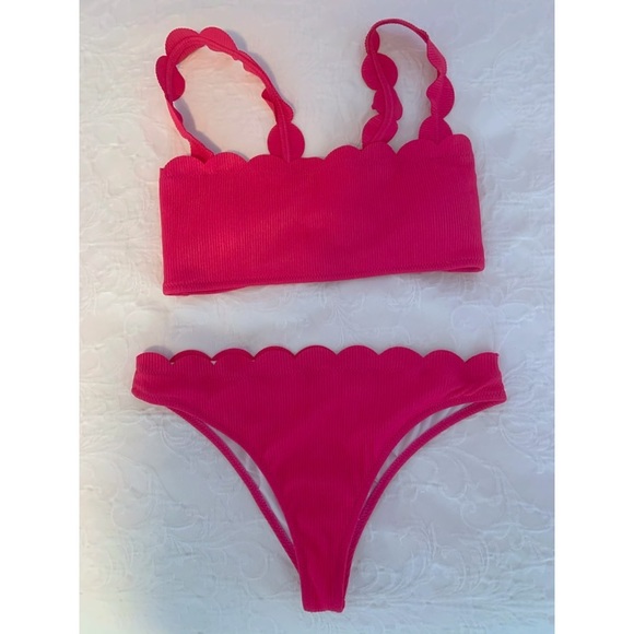 Pink Ribbed Shein Bikini - Picture 2 of 3